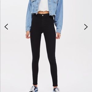 TOPSHOP Black Joni Jeans W25 L30